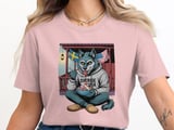 Swedish American Halloween Sweatshirt and T-shirts, Wolf Eating Sweets, Sverige USA Pride, Funny Wolf Sweatshirt, Cute Wolf Shirt, Halloween thumbnail 2
