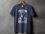 Freedom Is Riding a Bicycle | Tall Bike T-Shirt thumbnail 4