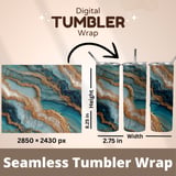 20 oz Agate Skinny Tumbler Wrap Sublimation Design, Straight and Tapered, Marble Digital Tumbler Download, Gold Veins Tumbler png thumbnail 5