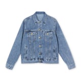 Grand Wagoneer Beach Denim Jacket, The Waggy Art, Surfing Vibes, Tropical Palm thumbnail 4
