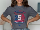 America 250th Birthday T-Shirt, Patriotic Quarter-Millennial July 4 1776 Celebration Tee, US History Gift thumbnail 1