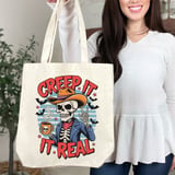 Creep It Real Skeleton Tote Bag thumbnail 8