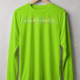 Pickleball Sport-Tek Long Sleeve Tee, Pastel Varsity Pickleball Script, Sun Shield Shirt thumbnail 10