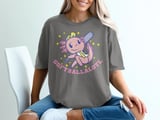 Axolotl Softballalotl Graphic T-Shirt thumbnail 6