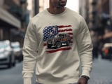 Grand Wagoneer T Shirt, American Flag Tee, Patriotic Car Shirt, 4th of July Gift, Jeep Lover Tee, Vintage Car Tee, SUV Car Tee thumbnail 5