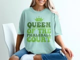 Pickleball Comfort Colors Shirt, Queen of the Pickleball Court, Vintage Graphic Tee, Pickleball Gift thumbnail 12