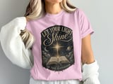 Let Your Light Shine Classroom T-Shirt, Christian Teacher Gift, Vintage Bible Verse Celestial Faith Based Educator Tee thumbnail 10