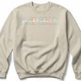Pickleball Gildan Crewneck Sweatshirt, Retro Pastel Varsity Pickleball Script, Court Warm Up Pullover thumbnail 6