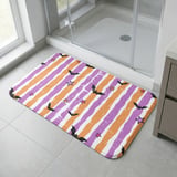 Halloween Shower Curtain and Bath Mat, Spooky Bats and Stripes Bathroom Decor, Cute Pastel Goth Bathroom Set, Retro Whimsigoth Housewarming thumbnail 10