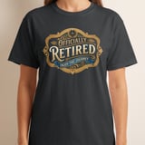 Officially Retired T-Shirt | Vintage Retirement Gift Tee, Enjoy The Journey Shirt for Men Women, Retirement Party Gift Idea thumbnail 3