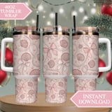 Blush Pearl & Seashell Digital Motif Size Bundle Png thumbnail 8