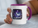 Halloween Mug, Ghost on Scooter, Spooky Night, Halloween Decor, Autumn Vibes, Gift for Halloween, Party Mug, Coffee Cup, Fun Halloween Mug thumbnail 3