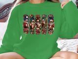 Vintage Black Santa Christmas Brushstroke African American Santa Sublimation Design, Nostalgic Holiday  thumbnail 15