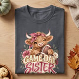 Game Day Sister Highland Cow Tee thumbnail 2