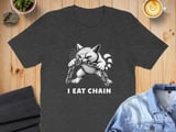 I Eat Chain absurd brain rot Cat Tee thumbnail 2