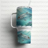 Game Fish 40oz Tumbler Sublimation Wrap, Marine Life Ocean Fishing Digital Design, Seamless Fish Tumbler Wrap Download thumbnail 16