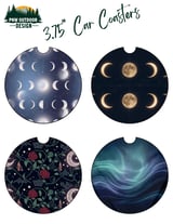 Moon Phases Digital Art, 40oz Tumbler Sublimation, Distressed Seamless, Tapered Wrap Design, Celestial PNG for DIY Crafts thumbnail 7