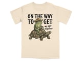 On The Way Frog & Tortoise Humor T-Shirt thumbnail 10