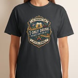 Drinking Team T-Shirt, Funny Beer Lover Gift, Pub Crawl Party Tee, I Only Drink on Days that End in 'Y' Humorous Vintage Bar Design Shirt thumbnail 1