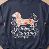 Floral Dachshund Grandma Tee thumbnail 6