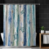 Coastal Reef Watercolor Shower Curtain thumbnail 10