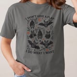 Whimsical Bat I Don't Give A Flap T-Shirt, Spooky Cute Bats Sweatshirt, Funny Goth Bat Lover Shirt, Quirky Halloween Gift thumbnail 2