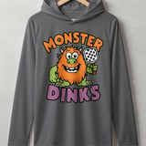 Pickleball Sport-Tek Performance Hood, Monster Dinks Graphic, Sun Defense Court Layer, Lightweight Hoodie thumbnail 5