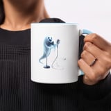Halloween Mug, Singing Ghost Mug, Spooky Season, Halloween Gifts, Ghost Band, Music Lover, Halloween Party, Cute Cat Mug thumbnail 6