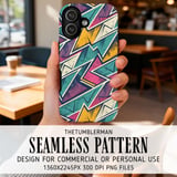 Digital Pattern Bundle, Geometric Retro Pattern, 80s Pattern, Seamless Pattern, Digital Paper, Abstract Pattern, Design Resource, Digital thumbnail 6