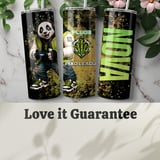 20oz Skinny Tumbler with Straw, Panda Gamer Tumbler, Gaming Cup, Video Game Gift for Boys and Teens thumbnail 9