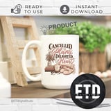 Cancelled Plans Delighted Heart PNG, Cozy Introvert Book Lover Clipart, Hygge Fall Coffee & Books Sublimation Design, Slow Living Gift thumbnail 14