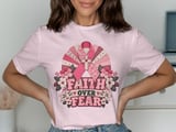 Faux Patchwork Faith Over Fear Tee thumbnail 1