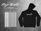 Pickleball Gildan Fleece Hoodie, Retro Vintage 70s Sunset Stripes Player Silhouette, Court Pullover thumbnail 12