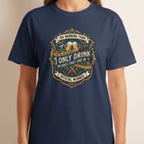Drinking Team T-Shirt, Funny Beer Lover Gift, Pub Crawl Party Tee, I Only Drink on Days that End in 'Y' Humorous Vintage Bar Design Shirt thumbnail 4