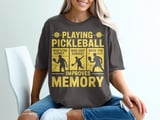 Pickleball Comfort Colors Shirt, Playing Pickleball Improves Memory, Funny Vintage Graphic Tee Shirt thumbnail 3