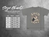 Saved By Grace Cat Youth T-Shirt, Christian Faith Shirt, Whimsical Pet Lover Tee, Inspirational Gift For Her, Vintage Boho Religious Apparel thumbnail 2