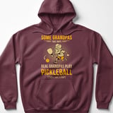 Pickleball Gildan Fleece Hoodie, Some Grandpas Take Naps Real Grandpas Play Pickleball (Then Take a Nap), Court Pullover thumbnail 3