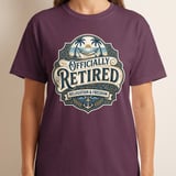 Officially Retired T-Shirt | Vintage Retirement Gift for Men & Women | Relaxation & Freedom Beach Life Tee | Grandpa Dad Tee thumbnail 7