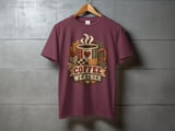 Coffee Weather Tee or Sweatshirt, Faux Patchwork Design thumbnail 15