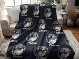 Custom Pet Blanket from Photo, Personalized Dog or Cat Portrait Blanket with Name, Dog Memorial Gift, Pet Sympathy Gift, Dog Mom Blanket thumbnail 10