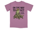 On The Way Frog & Tortoise Humor T-Shirt thumbnail 4