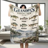 Grandpa's Fishing Crew Blanket thumbnail 2