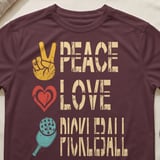 Pickleball Sport-Tek Performance Tee, Peace Love Pickleball, Court Apparel thumbnail 2