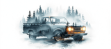 Vintage Truck Tumbler Wrap 40oz Digital Design, Classic Pickup Forest Mountains Sublimation PNG File, Gift for Him, Outdoorsy Men's Tumbler thumbnail 13