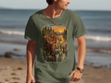 Bigfoot and Alien Fishing Tee thumbnail 3
