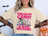 Candy & Bad Decisions Skeleton T-Shirt thumbnail 1