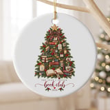 Book Club Christmas Ornament 2026, Book Lover Tree Keepsake Ornament, Reader Gift, Bookish Holiday Decor, Bookworm Xmas Gift for Her thumbnail 1
