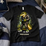 Crocodile Gamer Shirt for Toddler, Funny Virtual Reality Gaming Tee, Kids Birthday Gift, Pixo League by Farron House thumbnail 15
