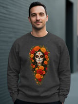 Floral Sugar Skull Catrina Tee or Sweatshirt thumbnail 14