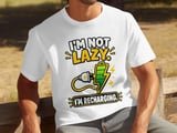 I'm Not Lazy I'm Recharging Tee thumbnail 3